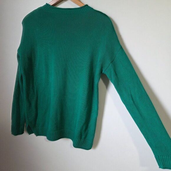 EUC LILLY PULITZER GREEN 100% COTTON CREW NECK PULLOVER SWEATER SMALL - Picture 6 of 14